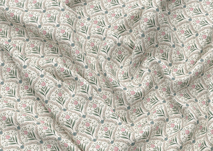 Adelaide, Bloom Spray Rosies Pink - Made to Measure Curtains - Image 4
